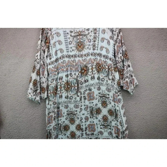 Altar'd State Hi-Lo Belled Sleeves Dress-Size Large-Boho-Hippie - Picture 10 of 10